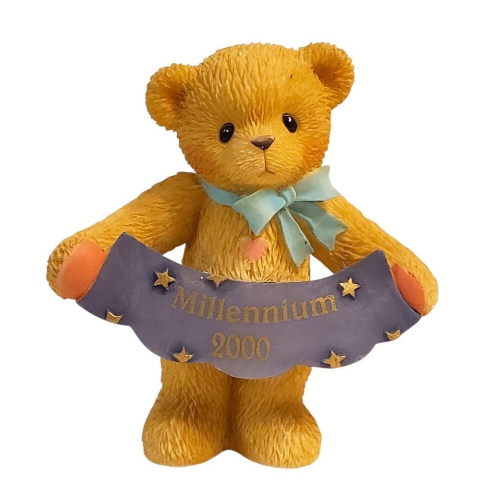 Cherished Teddies Millennium Bear Avon Exclusive 663883A 2000 Banner NO BOX